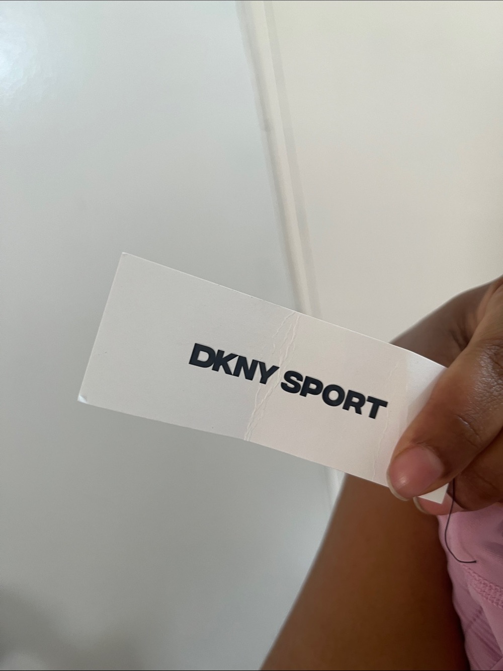 DKNY SPORT Lilac Ribbed Mini Skirt with Draw Detail - Picture 8 of 8